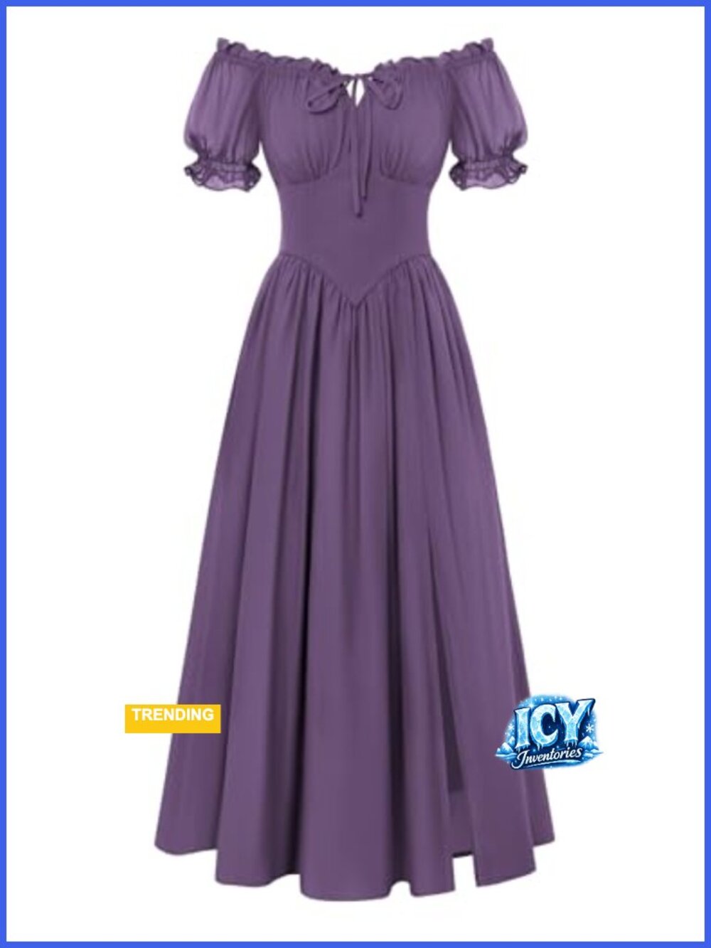 Off Shoulder Renaissance Corset Dress with Pockets Chiffon